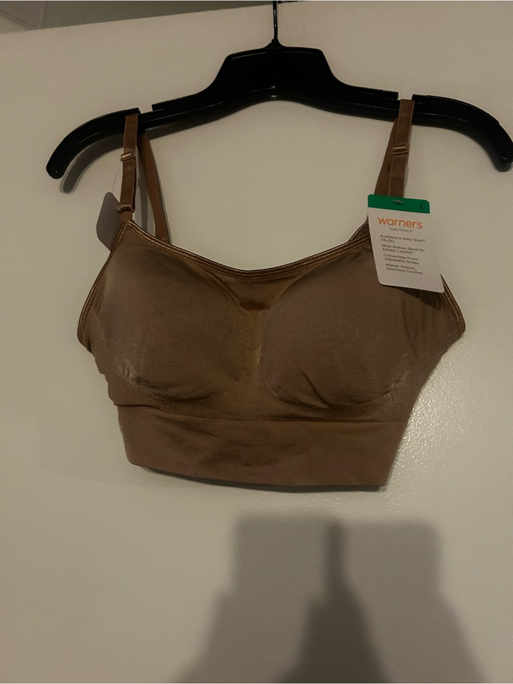 Warner's Seamless Wireless Bralette - Brown